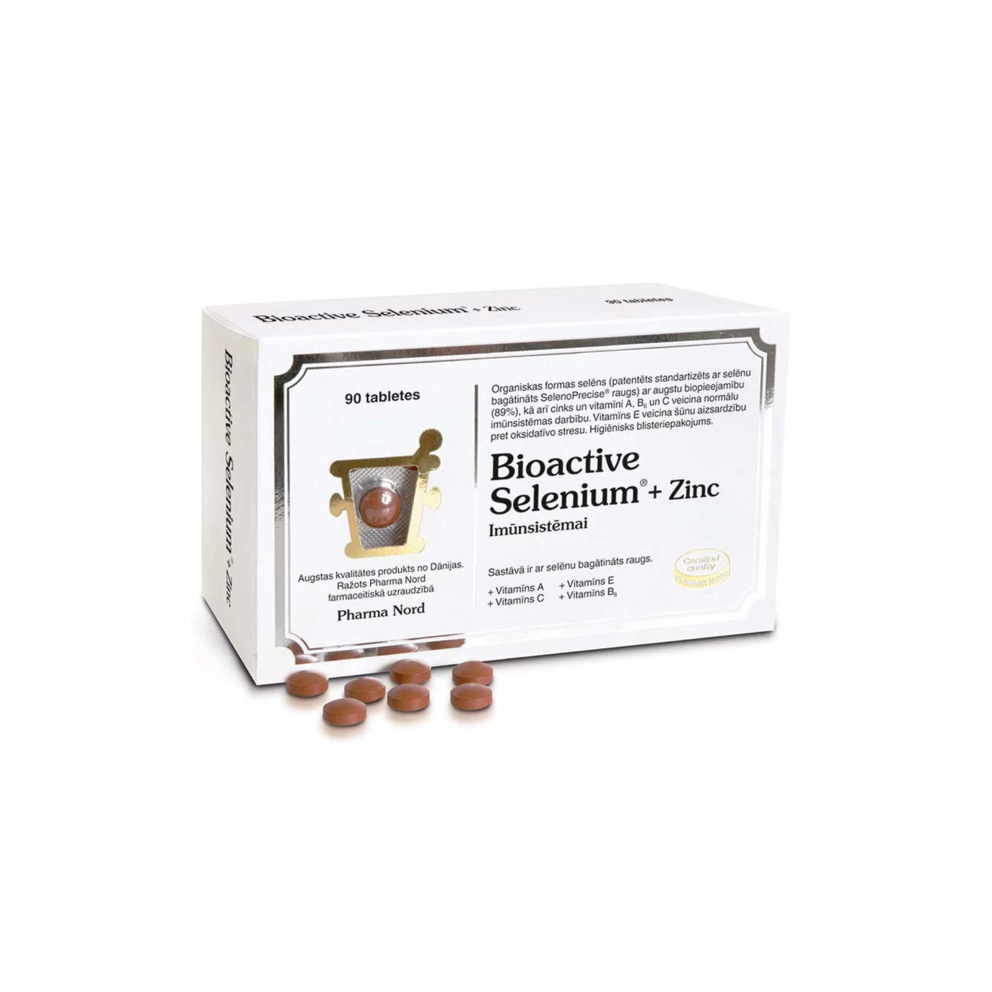 Bioactive Selenium + Zinc, 90 tabletes, vairogdziedzerim