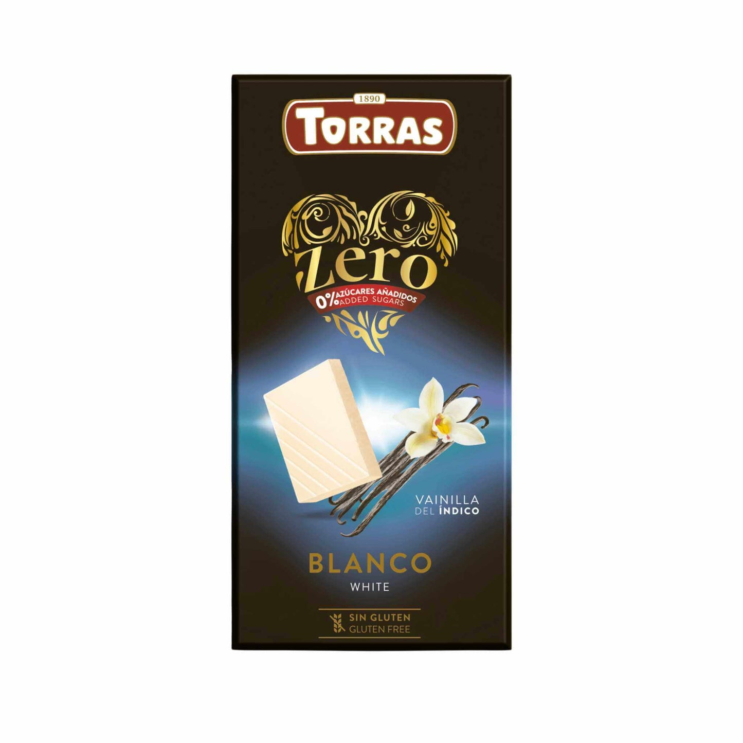 White chocolate without added sugar Torras, 100 g