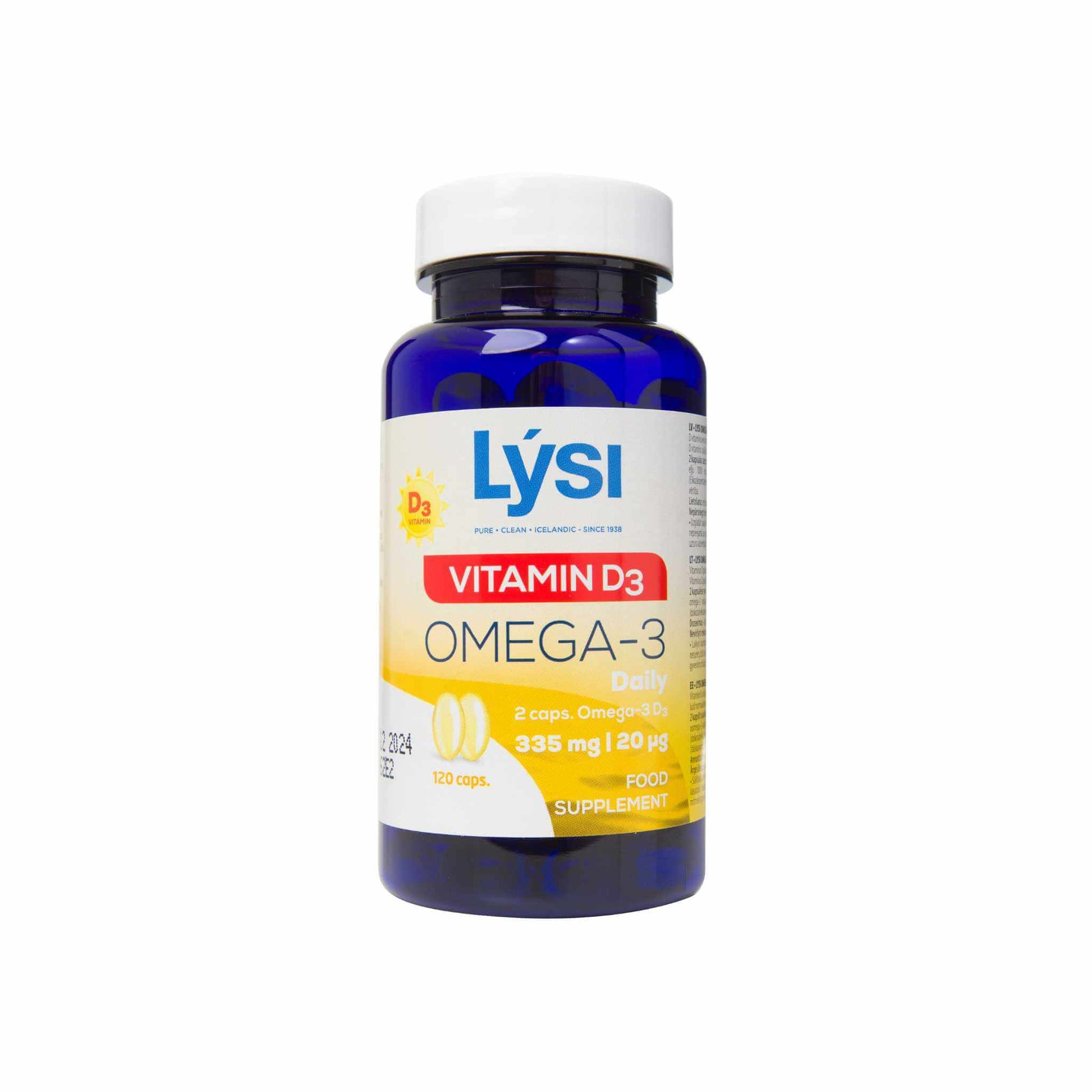 LYSI, Omega-3 zivju eļļa, D3 vitamīns