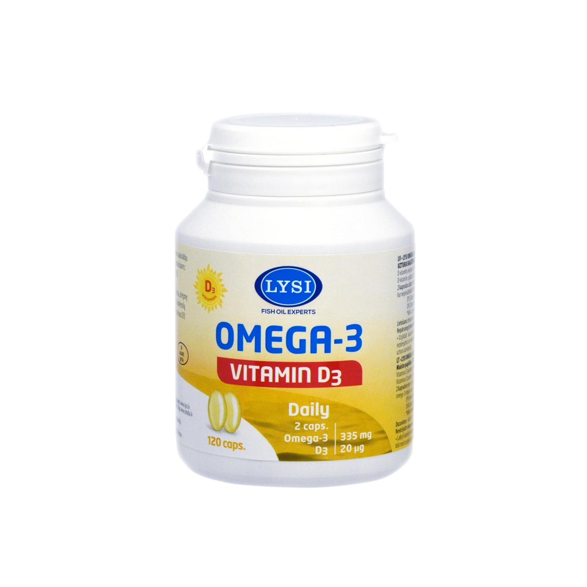 LYSI Omega-3 zivju eļļa, D3 vitamīns