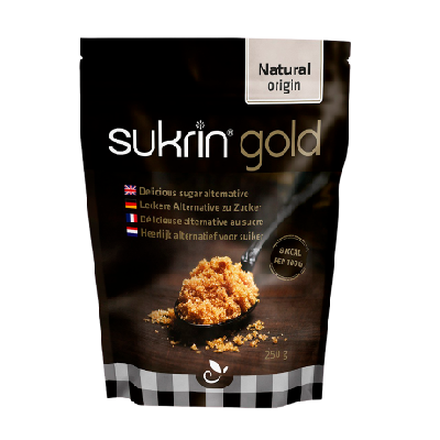 Sukrin Gold natūralus saldiklis, rudojo cukraus alternatyva, 250 g